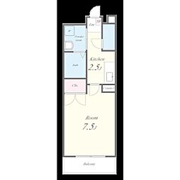 HIRO尾頭橋　(ヒロ尾頭橋) 3階1Kの間取り