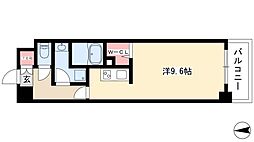 エルスタンザ名駅西 10階ワンルームの間取り