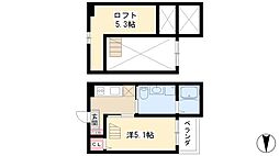 ヴィレッタ大正町 1階1Kの間取り
