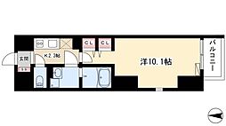 BRIO　名南 9階1Kの間取り