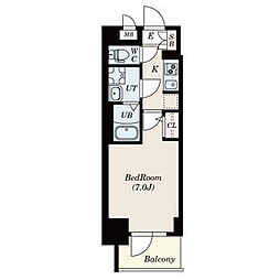 S-RESIDENCE名駅太閤 13階1Kの間取り