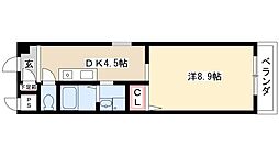 ポポラーレヒロ 1DKの間取図画像