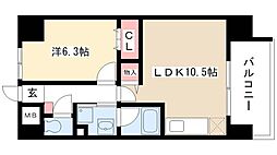 ファインコート 1LDKの間取図画像