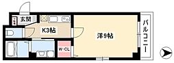 A・H岩塚 1Kの間取図画像