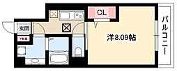 Honu 1Kの間取図画像