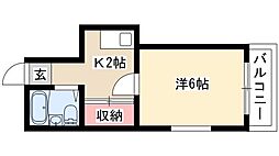 OMレジデンス本陣駅前 1Kの間取図画像