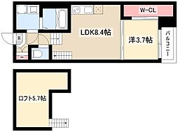 MaisonEtoa 1LDKの間取図画像