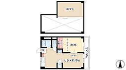 シーズンコート上小田井西1 1LDKの間取図画像