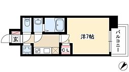 メインステージ名古屋ノースマーク 1Kの間取図画像