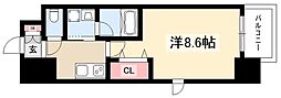 PURERESIDENCE名駅南 1Kの間取図画像