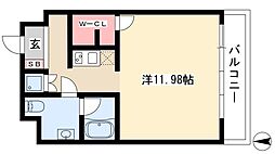 エルブ浄心 1Kの間取図画像
