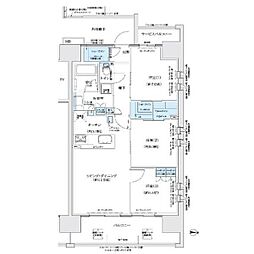 レーベン名古屋松重町GRANDAUBE 3LDKの間取図画像