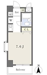 オオサワハイツ ワンルームの間取図画像