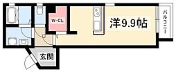 Rabird ワンルームの間取図画像