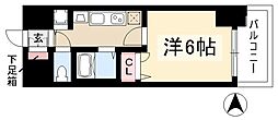プレサンス名古屋STATIONビーフレックス 1Kの間取図画像