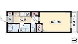 willDo太閤通 1Kの間取図画像