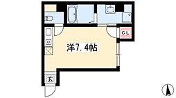 N95 ワンルームの間取図画像