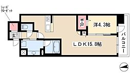 フィッツガーデン 1LDKの間取図画像