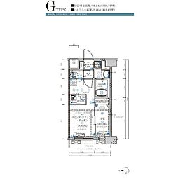 ディアレイシャス名古屋大須通 1LDKの間取図画像