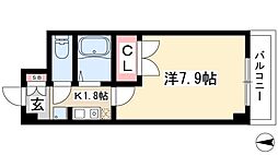 メゾン大和 1Kの間取図画像