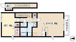 ニュー昇基 1LDKの間取図画像