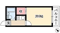 マイルストーン本陣2 1Kの間取図画像