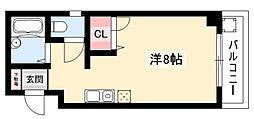 ロイヤル21 ワンルームの間取図画像