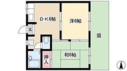 ハイツ藤 2DKの間取図画像