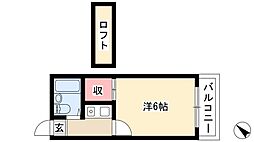 マイルストーン本陣2 1Kの間取図画像