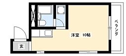 エルハイム浅間町 ワンルームの間取図画像