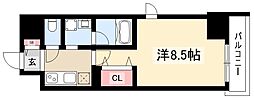 RICHED'OR名駅南 1Kの間取図画像