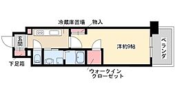 グランドソレイユ名駅 1Kの間取図画像