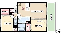 ラパン 2LDKの間取図画像