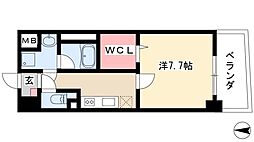 ソレアード 1Kの間取図画像
