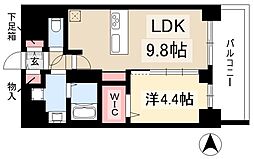 プレサンス丸の内アドブル 1LDKの間取図画像