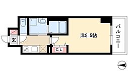 プランドール那古野 1Kの間取図画像