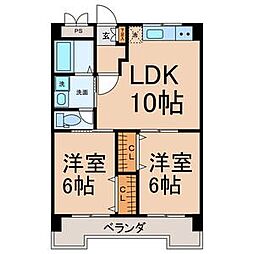 ファミール大畑 2LDKの間取図画像