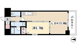 ラヴィータ泉 1LDKの間取図画像