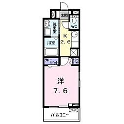 ブランシュ 1Kの間取図画像