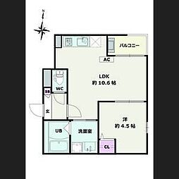 Jack ohataI 1LDKの間取図画像