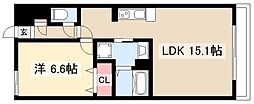 グレースコート 1LDKの間取図画像