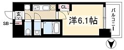 プレサンス太閤通駅前デュプル 1Kの間取図画像