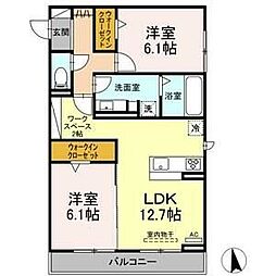 クレセントVII 2階