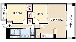 グラン・アベニュー名駅南 2LDKの間取図画像