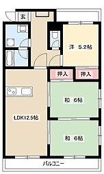 カーサしのはら 3LDKの間取図画像
