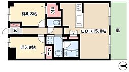 THEPARKTOKINOTERRACE 2LDKの間取図画像