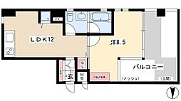 TKマンション 1LDKの間取図画像