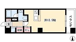 グレンパーク中島 ワンルームの間取図画像