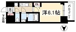 プレサンス丸の内アドブル 1Kの間取図画像
