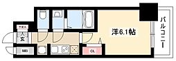 ディアレイシャス浅間町ステーションフロント 1Kの間取図画像